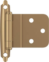 Amerock BPR3428CZ Cabinet Hinge, 105 deg Hinge Opening, 3/8 in Inset, Self-Closing Close, Champagne Bronze