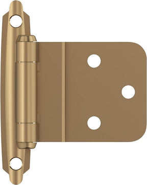 Amerock BPR3428CZ Cabinet Hinge, 105 deg Hinge Opening, 3/8 in Inset, Self-Closing Close, Champagne Bronze