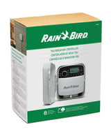 Rain Bird TRU Series TRU8O Programmable Irrigation Controller, 120 V, 8-Zone, 3-Program, Digital Display, Screw, White