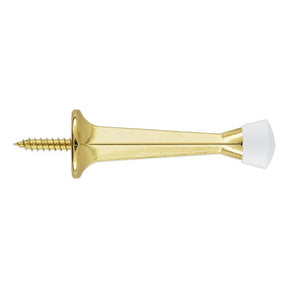 National Hardware V243 Series N830-536 Rigid Door Stop, 2-29/32 in Projection, Zinc, Brass