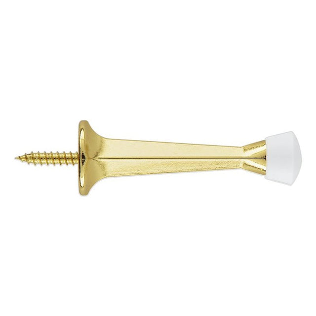 National Hardware V243 Series N830-536 Rigid Door Stop, 2-29/32 in Projection, Zinc, Brass
