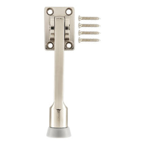 National Hardware 238 Series N830-570 Door Stop, 2.87 in Projection, Zinc, Satin Nickel