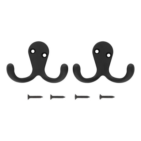 National Hardware N830-596 Cloth Hook, 35 lb, 2-Hook, Matte