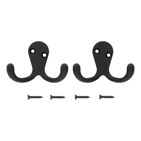 National Hardware N830-597 Cloth Hook, 35 lb, 2-Hook, Matte