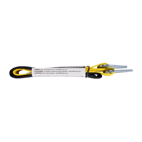Keeper 04228 Axle Strap with D-Ring, 2 in W, 36 in L, Polyester, Yellow, 3333 lb Working Load