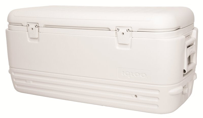 Igloo Polar Series 0044577 Chest Cooler, 120 qt Cooler, HDPE, White, 5 days Ice Retention