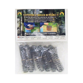 Grow Master 4 in. W Gray Stainless Steel Gopher Wire Basket