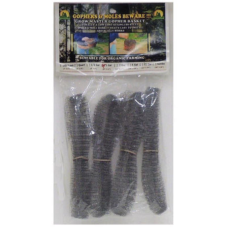 Grow Master 9 in. W Gray Stainless Steel Gopher Wire Basket