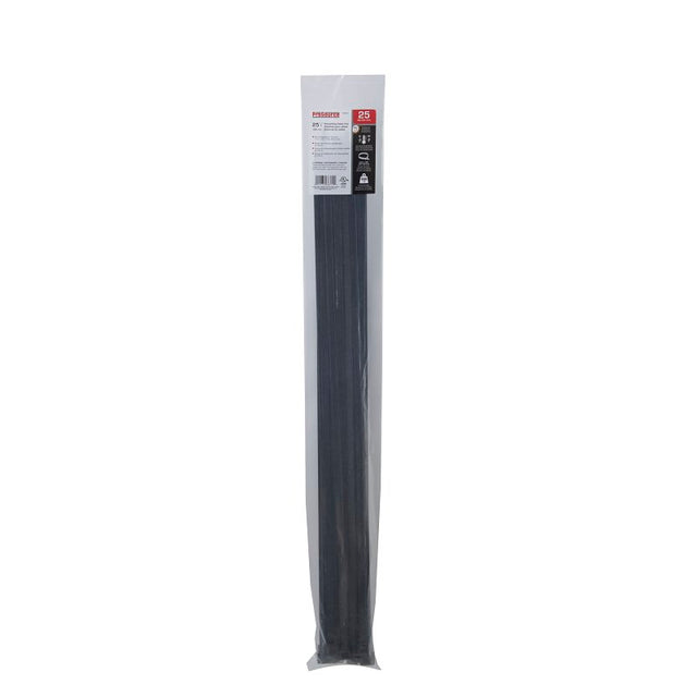 ProSource CT0922 Cable Tie, 25-9/16 inches, 180lb Tensile Strength, Self-Locking Locking, Nylon, Black