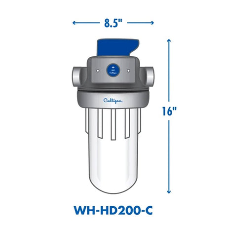 Culligan WH-HD200-C Whole House Water Filter System, 10 gpm, Styrene Acrylonitrile, Black