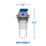 Culligan WH-S200-C Whole House Water Filter System, 4 gpm, Styrene Acrylonitrile, Black