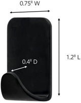 Command 17032MB-4ES Hook, 0.5 lb, 4-Hook, Black, Matte