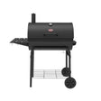 Char-Griller E2827 Charcoal Grill, 850 sq-in Primary Cooking Surface, Black, Side Shelf Included: Yes, Steel Body