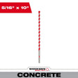 Milwaukee 48-20-9018 Hammer Drill Bit, 5/16 in Dia, 10 in OAL, Precision Ground, Wide Flute, 3-Flat Shank