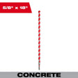 Milwaukee SHOCKWAVE 48-20-9042 Drill Bit, 5/8 in Dia, 18 in OAL, Precision Ground, Wide Flute, 0.37 in Dia Shank