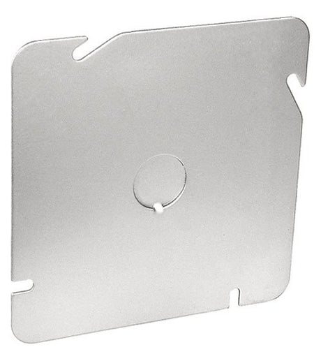Southwire 72C6-UPC Flat Blank Cover, 4-11/16 in W, Square, Steel, Silver, Zinc-Plated