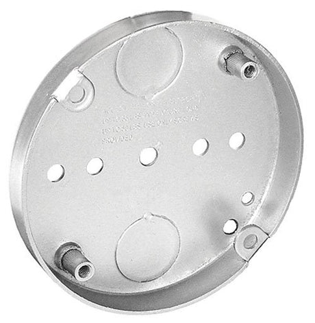 Southwire 56112-UPC Pan Box, 4 in W, 3/4 in D, 2-Knockout, Steel, Silver, Galvanized