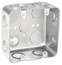 Southwire MGSB-2-UPC Switch Box, 2-Gang, 12-Knockout, 1/2, 3/4 in Knockout, Steel, Silver, Galvanized