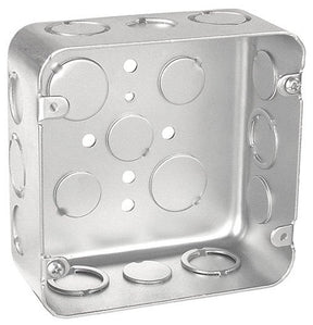Southwire 72171-S-UPC Junction Box, 16-Knockout, 1/2, 3/4 in Knockout, Steel, Silver, Galvanized
