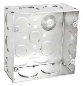 Southwire 72171-3/4-1W-UPC Welded Junction Box, 2-Gang, 14-Knockout, 1/2, 3/4, 1 in Knockout, Steel, Silver