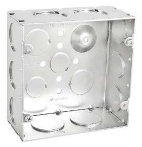Southwire 72171-3/4-1W-UPC Welded Junction Box, 2-Gang, 14-Knockout, 1/2, 3/4, 1 in Knockout, Steel, Silver