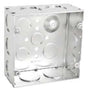 Southwire 72171-3/4-1W-UPC Welded Junction Box, 2-Gang, 14-Knockout, 1/2, 3/4, 1 in Knockout, Steel, Silver