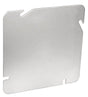 Southwire 72C1-UPC Flat Blank Cover, 4-11/16 in W, Square, Steel, Silver, Zinc-Plated
