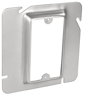 Southwire 72C13-UPC Device Ring, 5.63 in W, Square, 1-Gang, Steel, Silver, Zinc-Plated