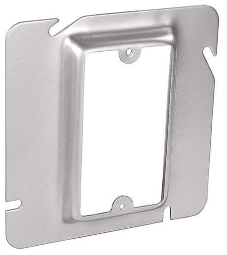 Southwire 72C13-UPC Device Ring, 5.63 in W, Square, 1-Gang, Steel, Silver, Zinc-Plated