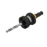 DEWALT Rapid-Load DAH9912PBM Hole Saw Arbor, 1/2 in Shank, 1-1/4 to 6 in Dia Bit, Hex Shank