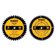 DEWALT DWA110CMB Series Circular Saw Blade Set, Specifications: 5/8 in Arbor Size, 0.094 in Kerf, 60 Teeth, Carbide