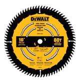 DEWALT DWA11080 Circular Saw Blade, 10 in Dia, 1 in Arbor, 80-Teeth, Carbide Cutting Edge, Applicable Materials: Wood