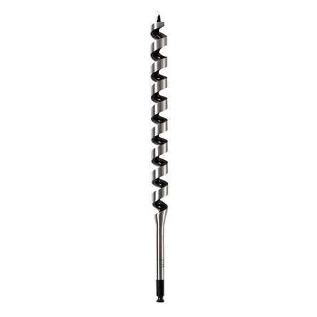 DEWALT DW1688 Auger Drill Bit, 1-1/16 in Dia, 17 in OAL, Hollow Center Flute, 7/16 in Dia Shank, Ball Groove Shank