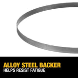DEWALT DW3986C Band Saw Blade, 1/2 in W, 32-7/8 in L, 14, 18 TPI, HSS Cutting Edge, Bi-Metal