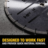 DEWALT DW47410 General-Purpose Blade, 14 in Dia, 1 in Arbor, Segmented Rim