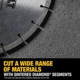 DEWALT DW47410 General-Purpose Blade, 14 in Dia, 1 in Arbor, Segmented Rim