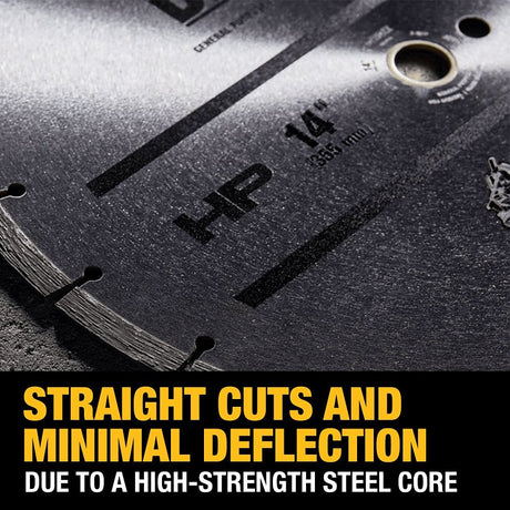 DEWALT DW47410 General-Purpose Blade, 14 in Dia, 1 in Arbor, Segmented Rim