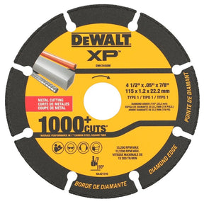 DEWALT DW47450M Cut-Off Wheel, 4-1/2 in Dia, 0.05 in Thick, 7/8 in Arbor, Diamond Abrasive