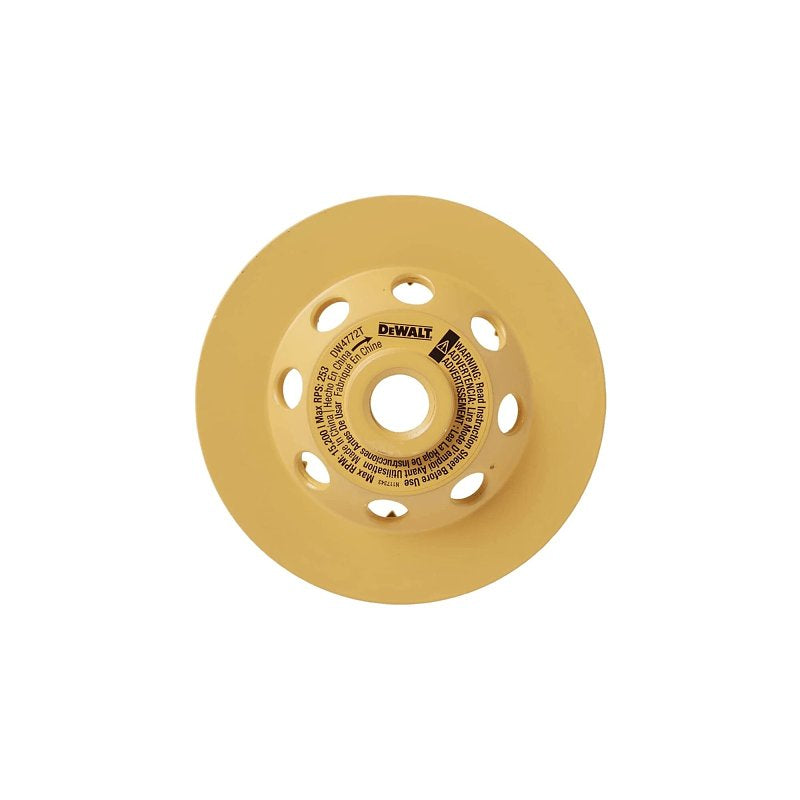 DEWALT XP Series DW4772T Cup Grinding Wheel, 4 in Dia, 1-3/16 in Thick, 5/8-11 Arbor, Diamond Abrasive