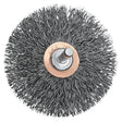 DEWALT DW4903 Circular Small Wire Brush, 3 in Dia, 1/4 in Arbor/Shank, Crimped Bristle, 0.014 in Dia Bristle