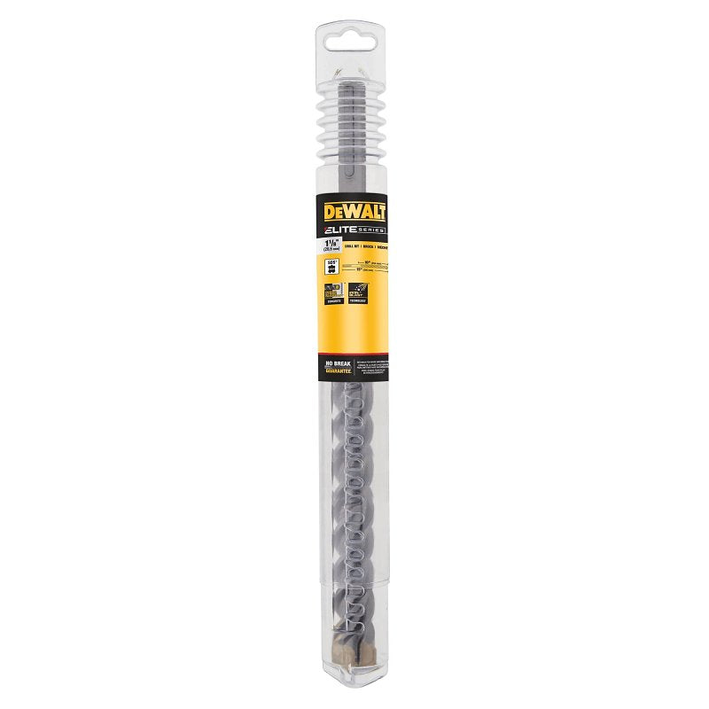 DEWALT DW5821 Drill Bit, 1-1/8 in Dia, 10 in OAL, Helix Flute, 4-Flute, SDS Max Shank