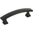 KasaWare K3133MB-8 Flared Foot Cabinet Pull, 4 in L Handle, 1-1/8 in Projection, Zinc, Matte Black