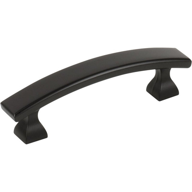 KasaWare K3133MB-8 Flared Foot Cabinet Pull, 4 in L Handle, 1-1/8 in Projection, Zinc, Matte Black