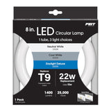 Feit Electric FC8/3CCT/LED LED Light Bulb, Color Selectable, Circline Lamp, 4-Pin G10Q Lamp Base