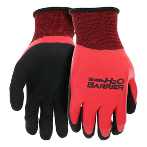 Boss Tactile Grip H20 Barrier Series B32231-XL Gloves, Men's, XL, Elastic Knit Wrist, Slip-On Cuff, Latex Coating