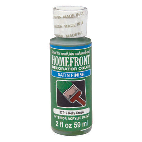 Homefront Decorator Color Satin Kelly Green Hobby Paint 2 oz, Pack of 3