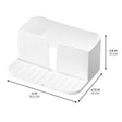 iDESIGN 23038 Sink Caddy, 15.2 cm L, 12 cm W, 7.3 cm H, Polypropylene, White, Pack of 4