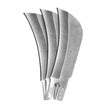 Klein Tools 44219 Replacement Blade, 3-1/4 in L, Stainless Steel, Hawkbill Edge