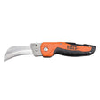 Klein Tools 44218 Utility Knife with Replaceable Blade, 2-1/2 in L Blade, Stainless Steel Blade, Black/Orange Handle
