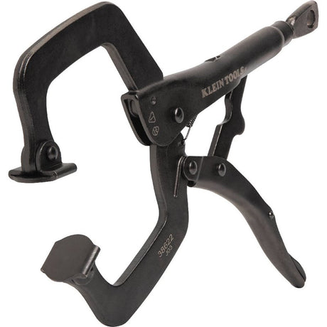 Klein Tools 38622 Locking Plier, 11.98 in OAL, 3.9 in Jaw Opening, Black Handle, Molded Grip Handle, 1.06 in W Jaw